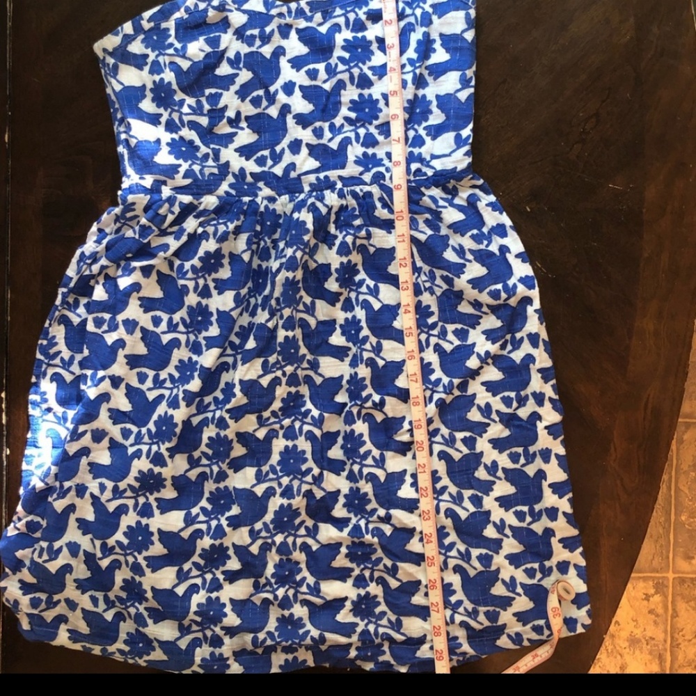 Old Navy strapless dress with birds
